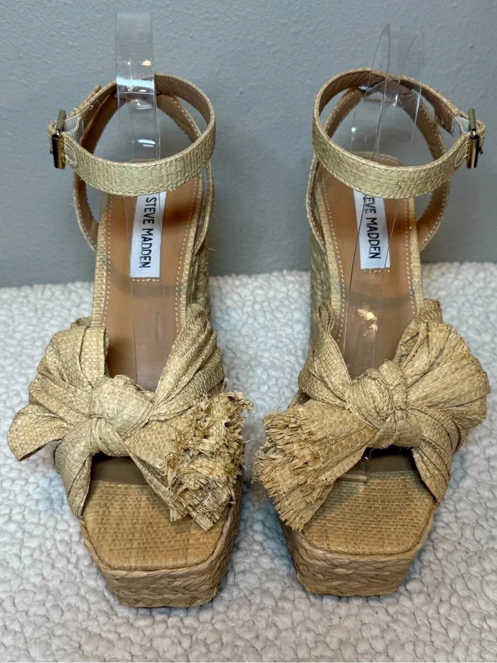 Steve Madden Raffia Platform Heels